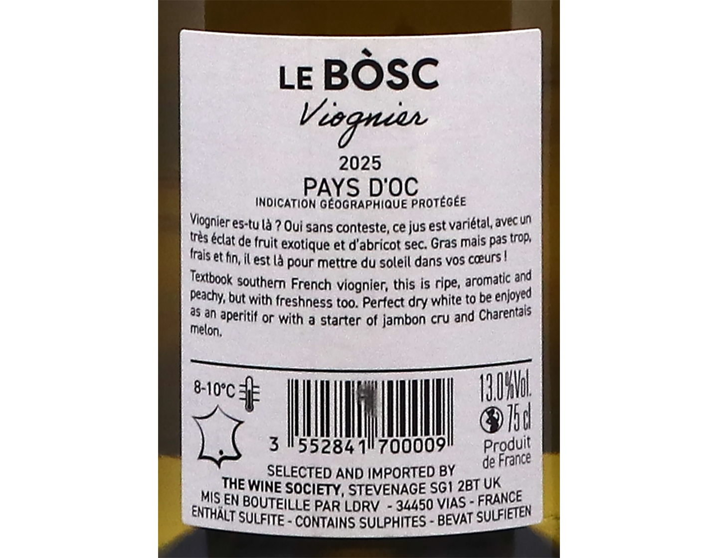 Le Bosc Viognier Pays d'Oc 2025