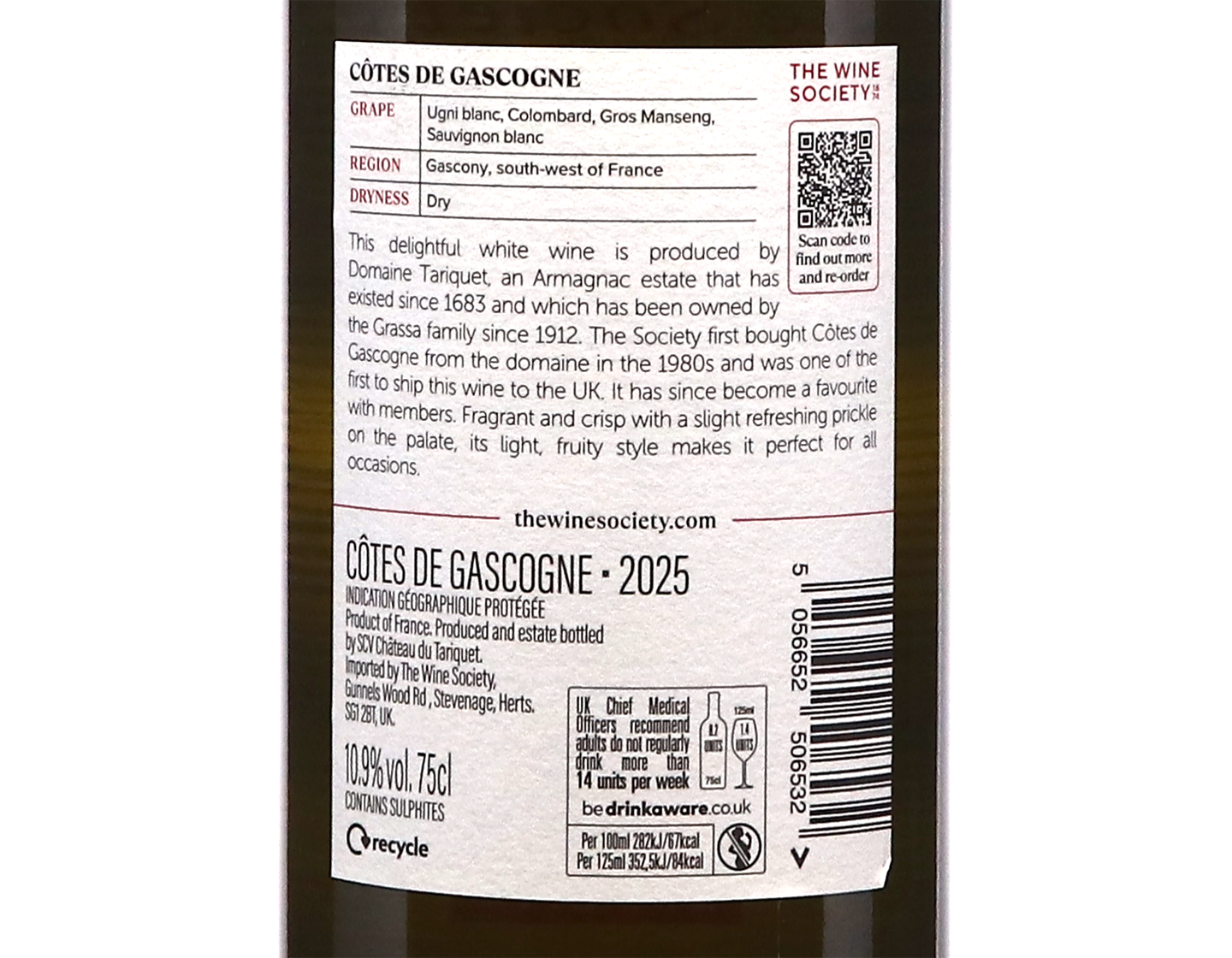 The Society's Cotes de Gascogne 2025
