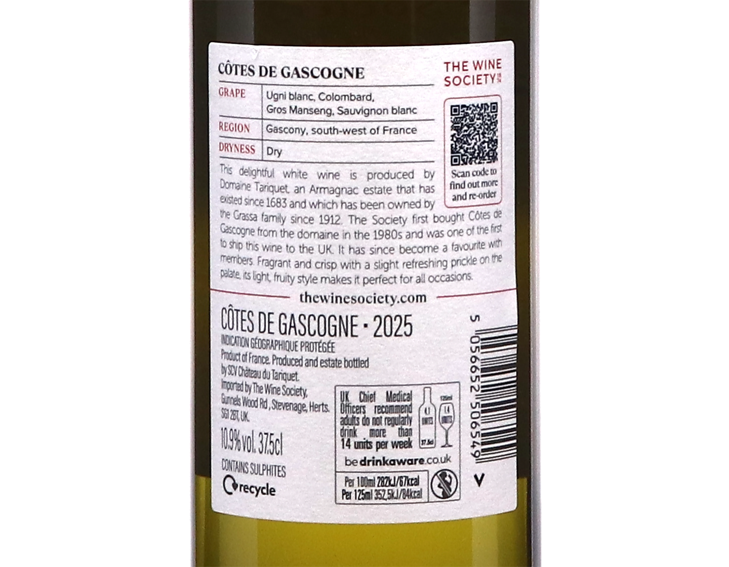 Half bottle of The Society's Cotes de Gascogne 2025