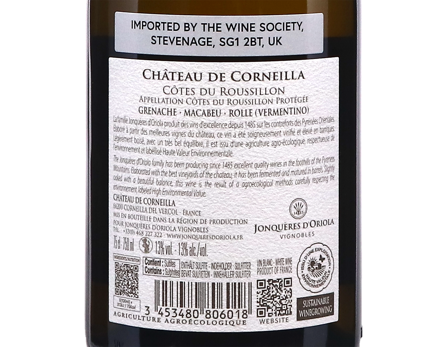 Cotes du Roussillon Blanc Cuvee Cavalcade Chateau de Corneilla 2024