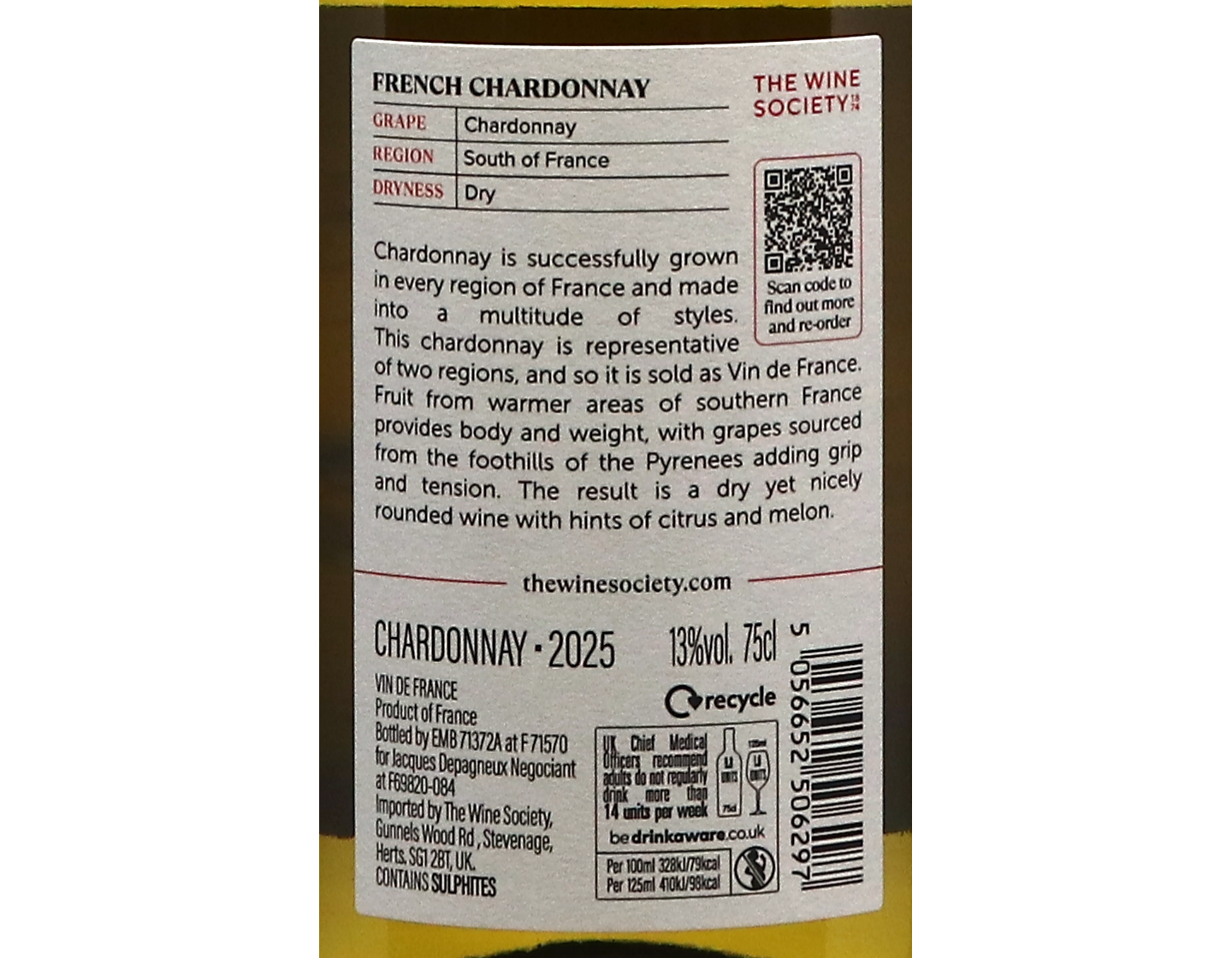 The Society's French Chardonnay 2025