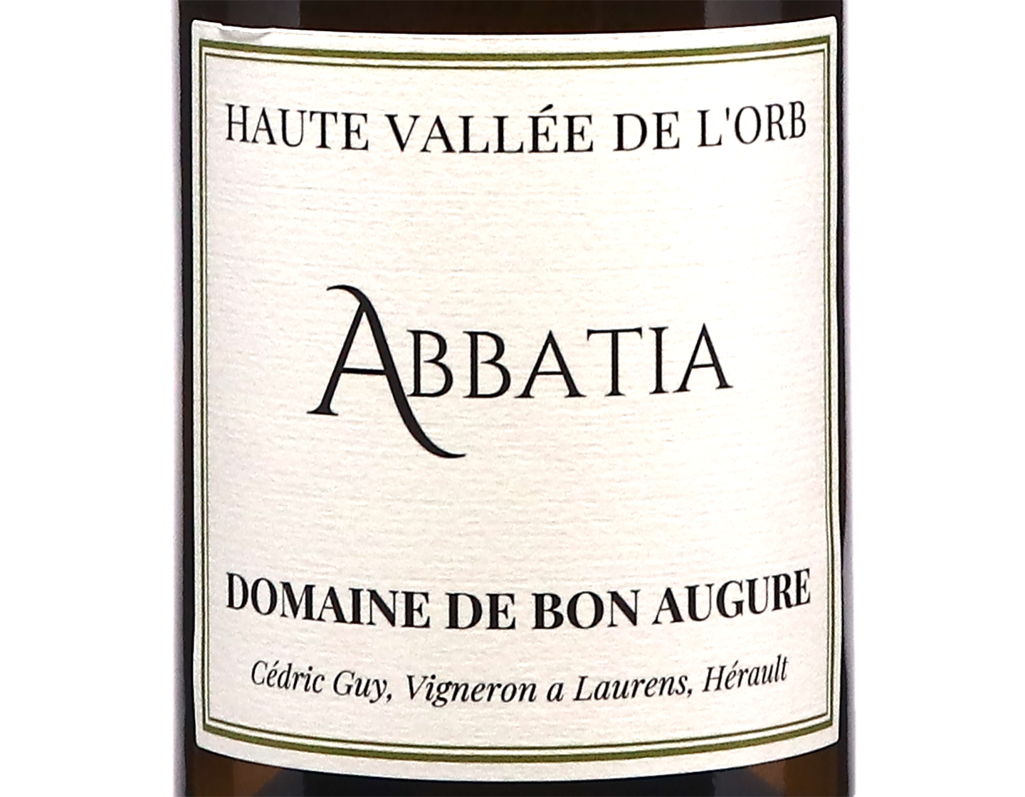 Dom Bon Augure Joncs Cella Blanc Haute Vallee de lOrb 2024 ORGANIC