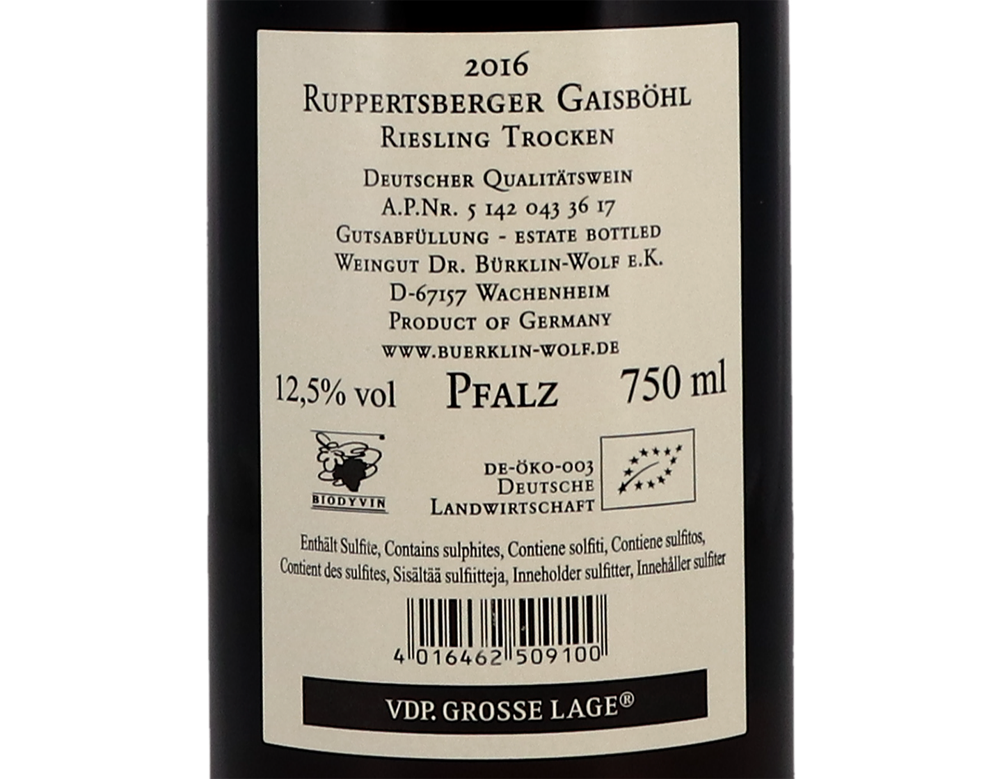 Gaisböhl Riesling, Bürklin-Wolf 2016