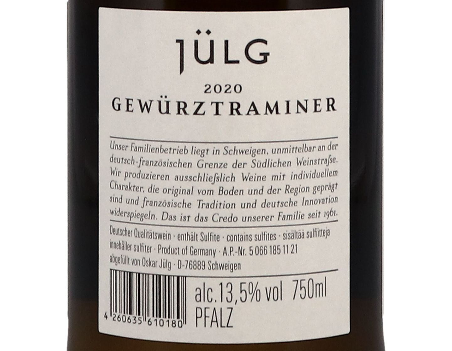 Gewürztraminer, Weingut Jülg 2020