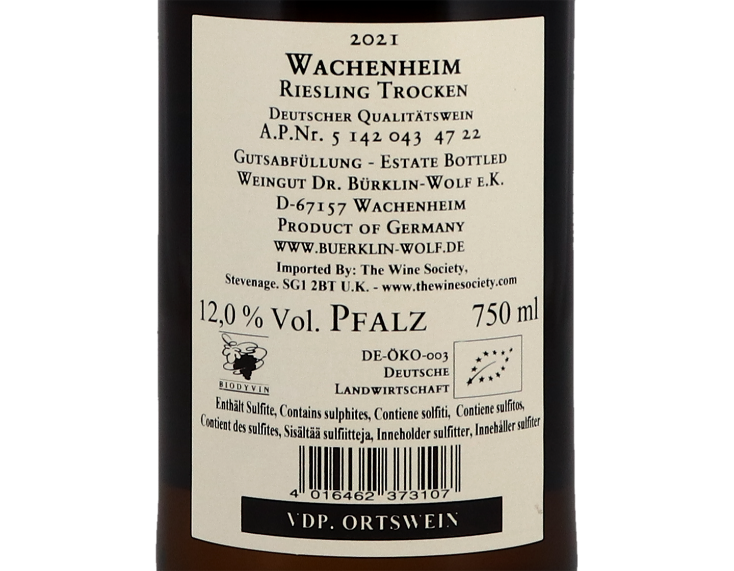 Wachenheimer Riesling Burklin Wolf 2021