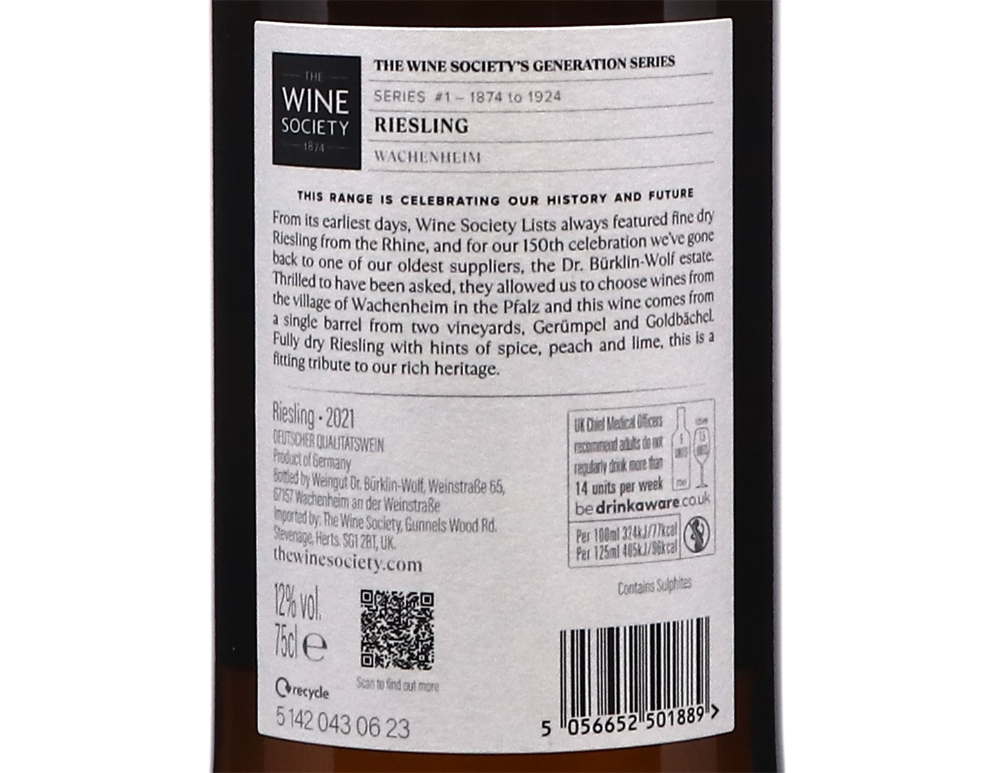 The Society's 150th Anniversary Wachenheimer Riesling 2021