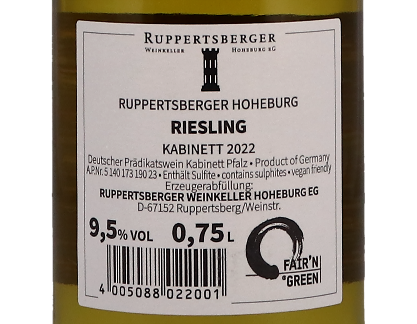 Ruppertsberger Hoheburg Riesling Kabinett 2022