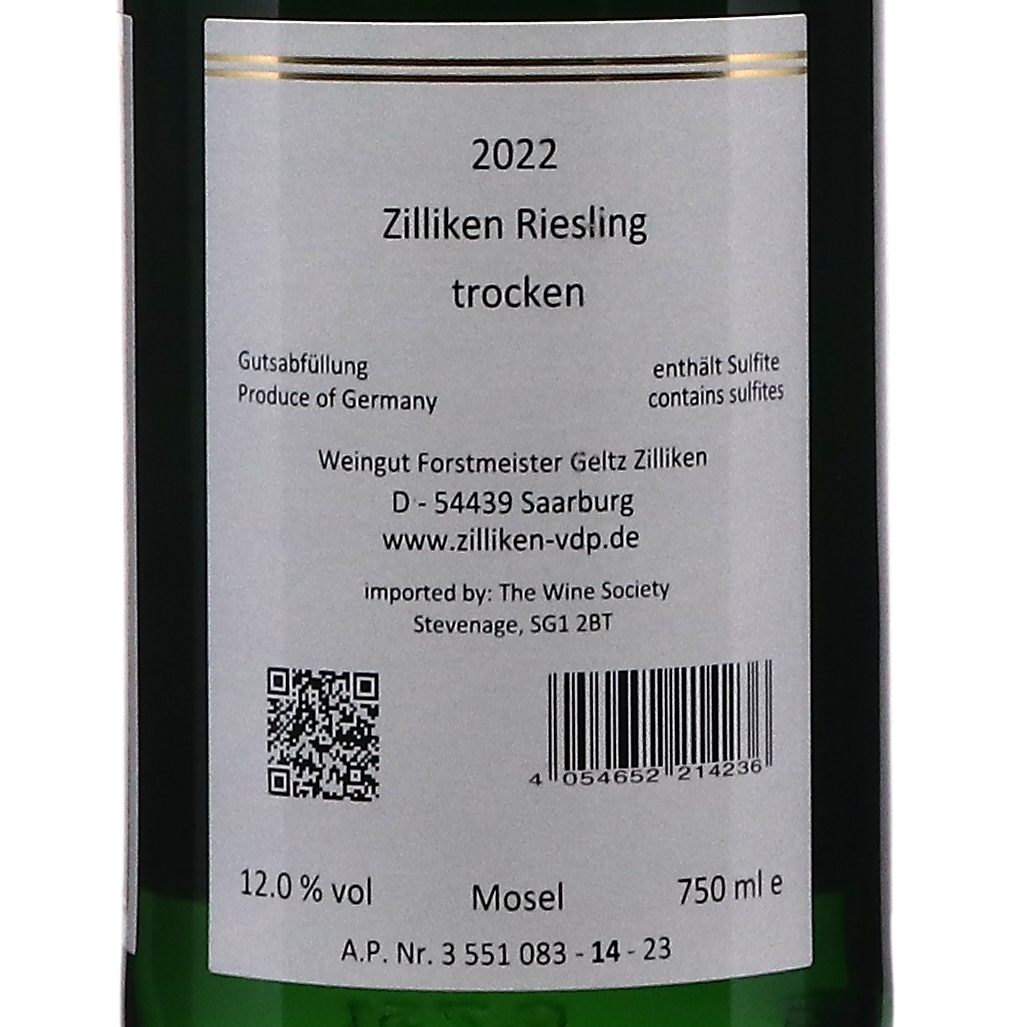 Zilliken Riesling Trocken 2022
