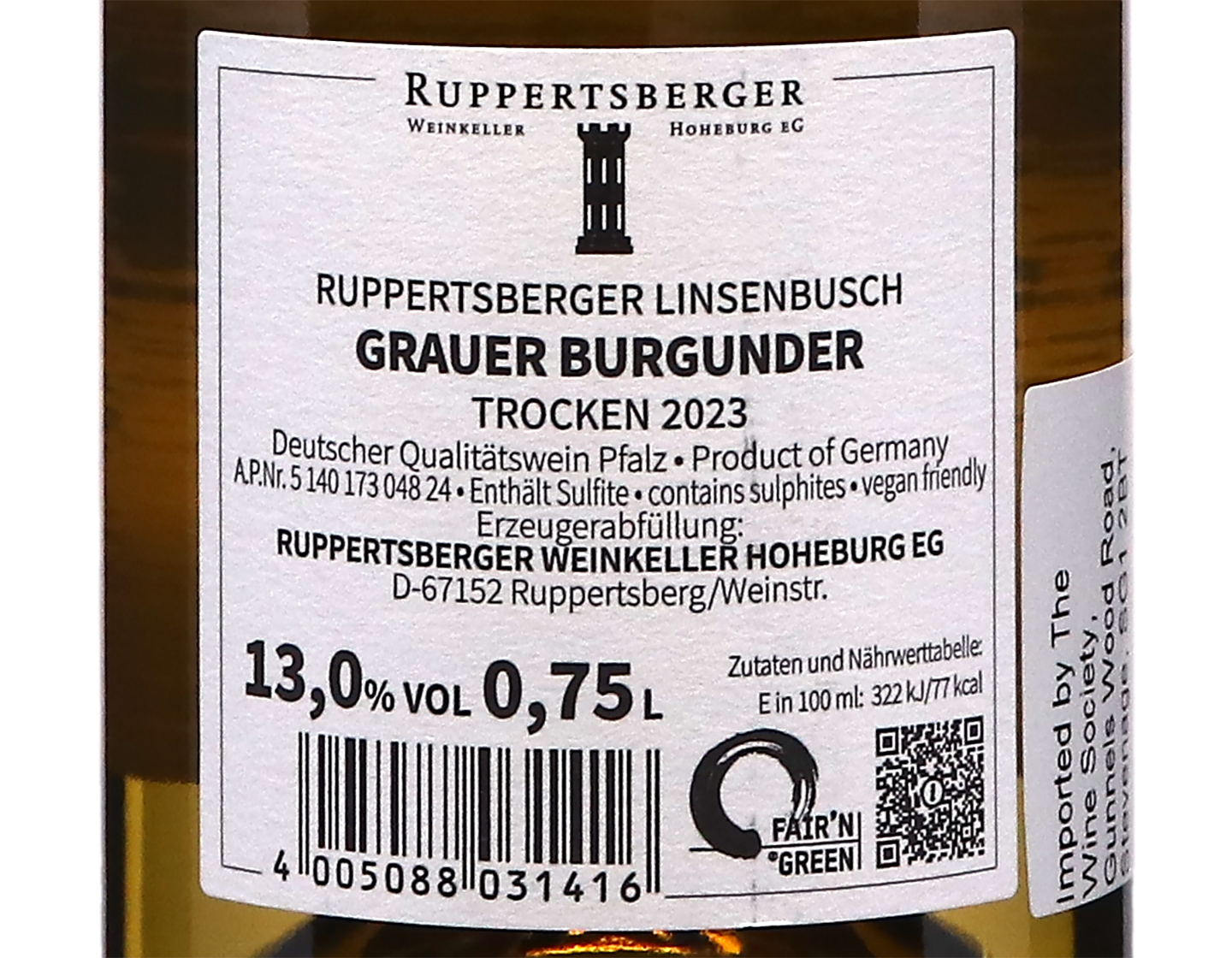 Ruppertsberg Linsenbusch Grauburgunder Trocken Ruppertsberg Winzerverein 2023
