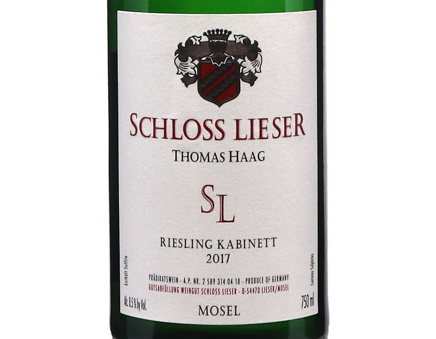 SL Riesling Kabinett Schloss Lieser 2017