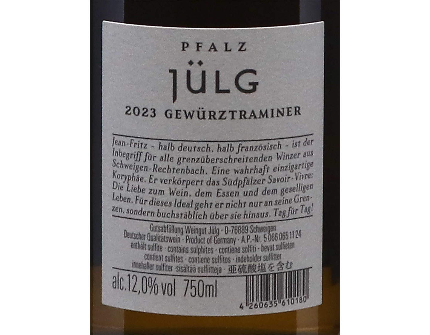 Gewurztraminer Jean Fritz Julg 2023