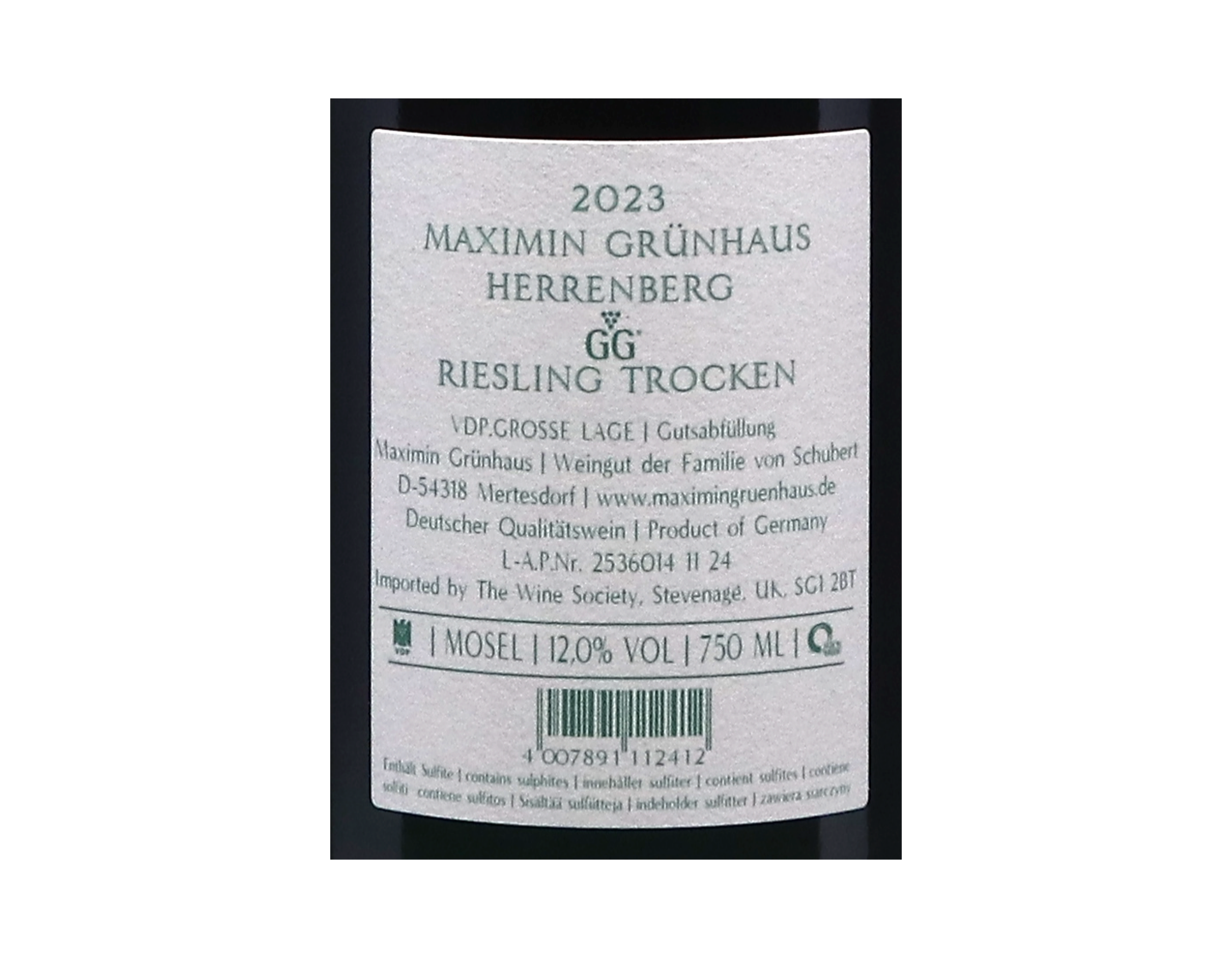Maximin Grunhaus Herrenberg Riesling GG 2023