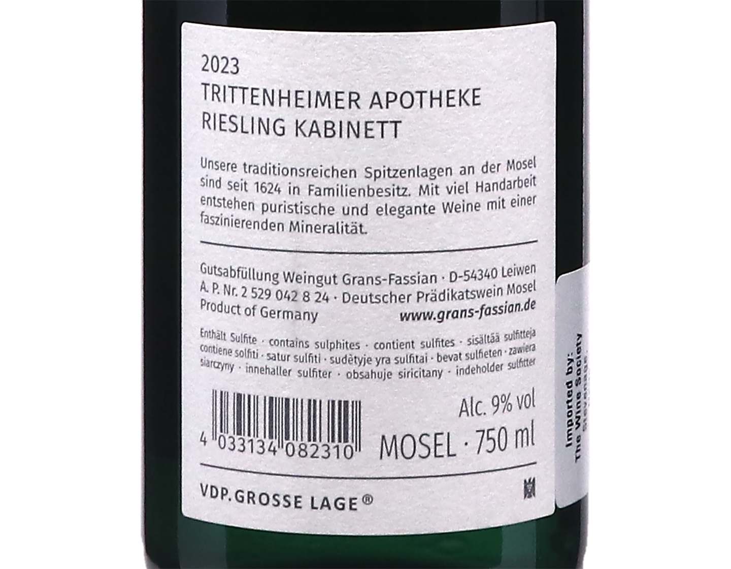 Trittenheimer Apotheke Kabinett Grans Fassian 2023