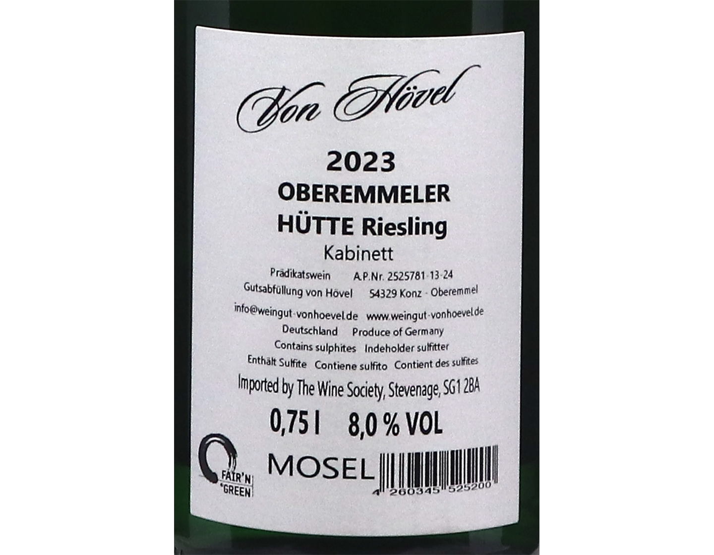 Oberemmel Hutte Kabinett von Hovel 2023