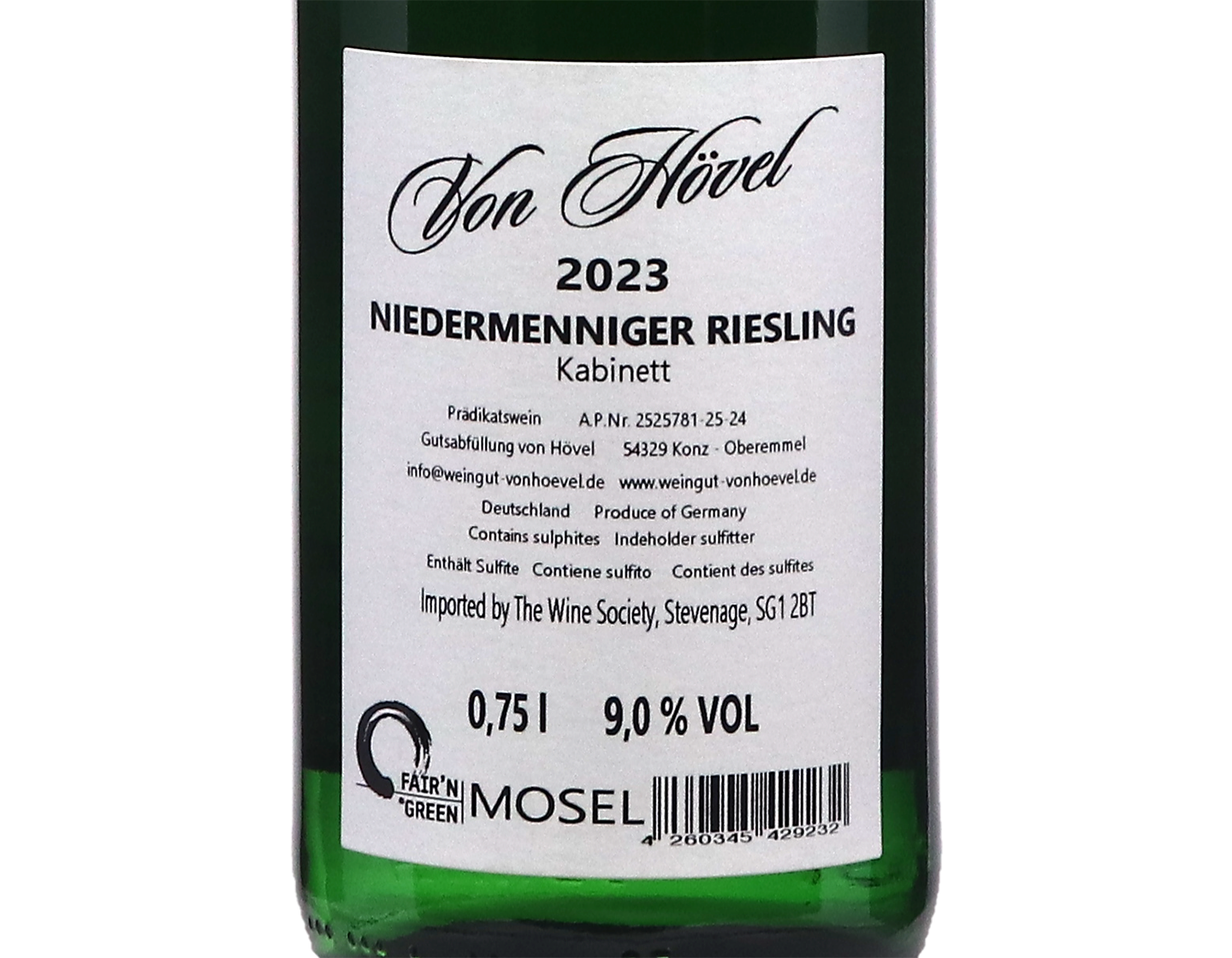 Niedermenniger Riesling Kabinett Von Hovel 2023
