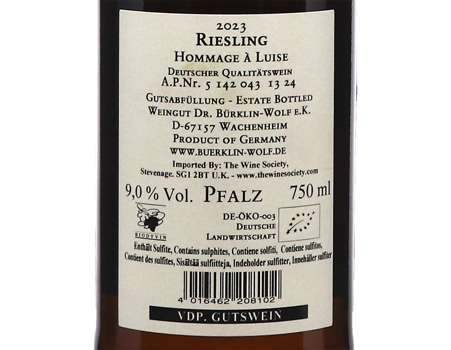 Burklin-Wolf Hommage a Luise Riesling 2023
