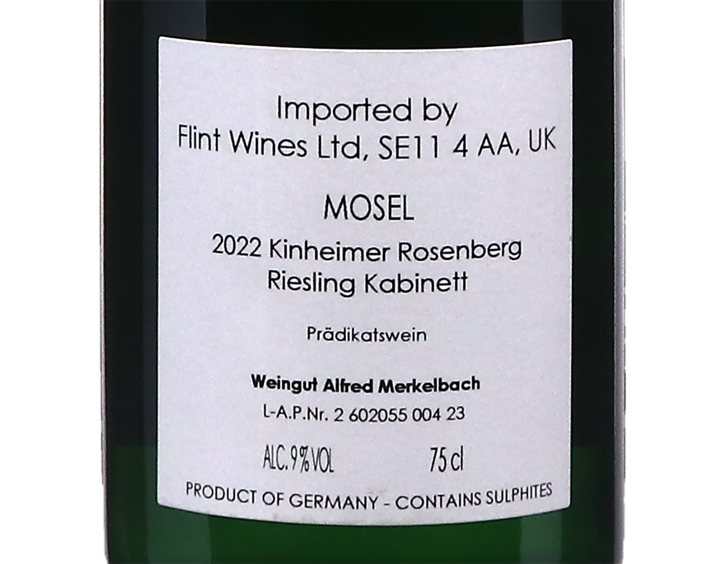Kinheimer Rosenberg Riesling Kabinett Weingut Merkelbach 2022