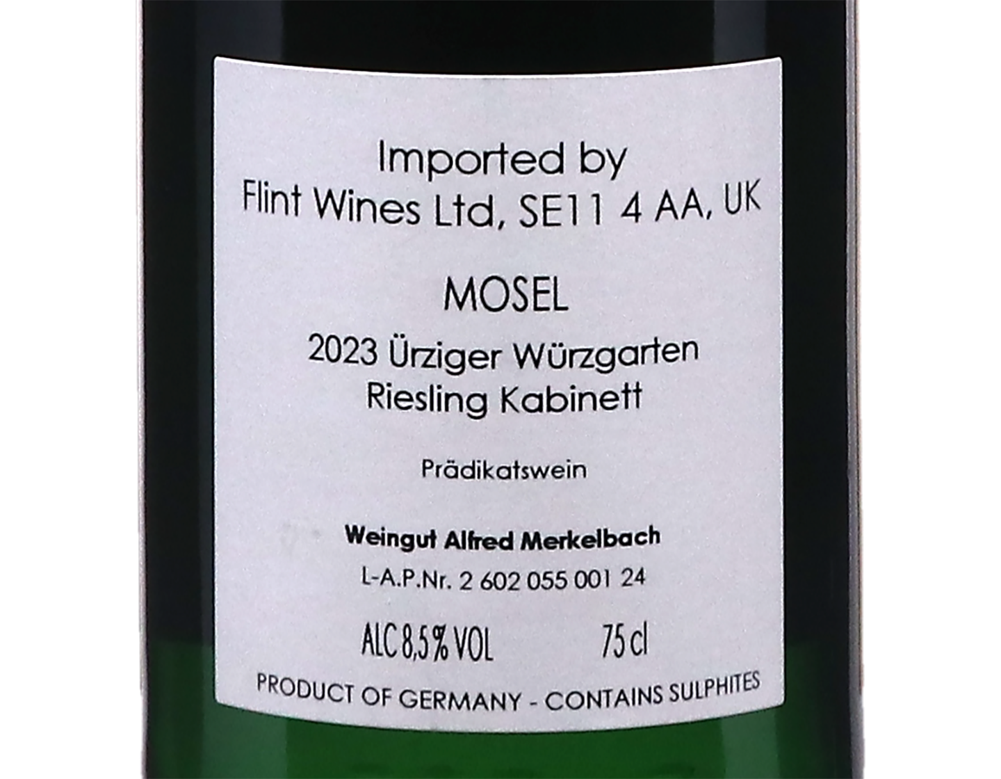 Urziger Wurzgarten Riesling Kabinett Weingut Merkelbach 2023