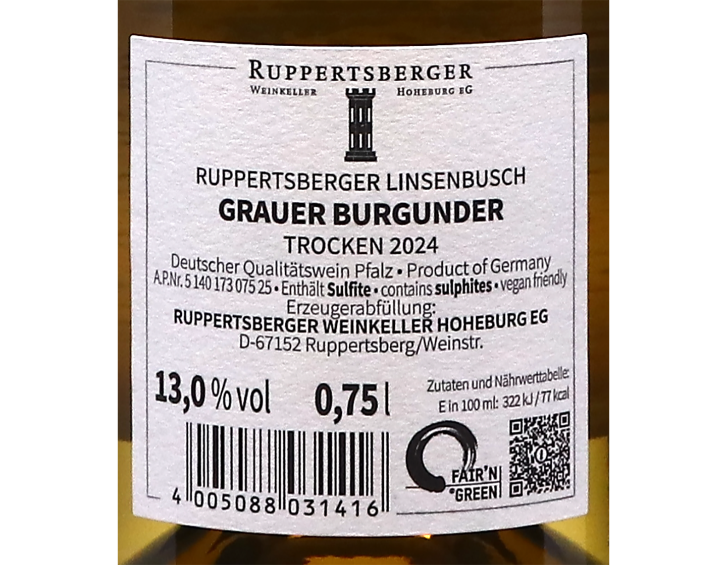 Ruppertsberg Linsenbusch Grauburgunder Trocken Ruppertsberg Winzerverein 2024