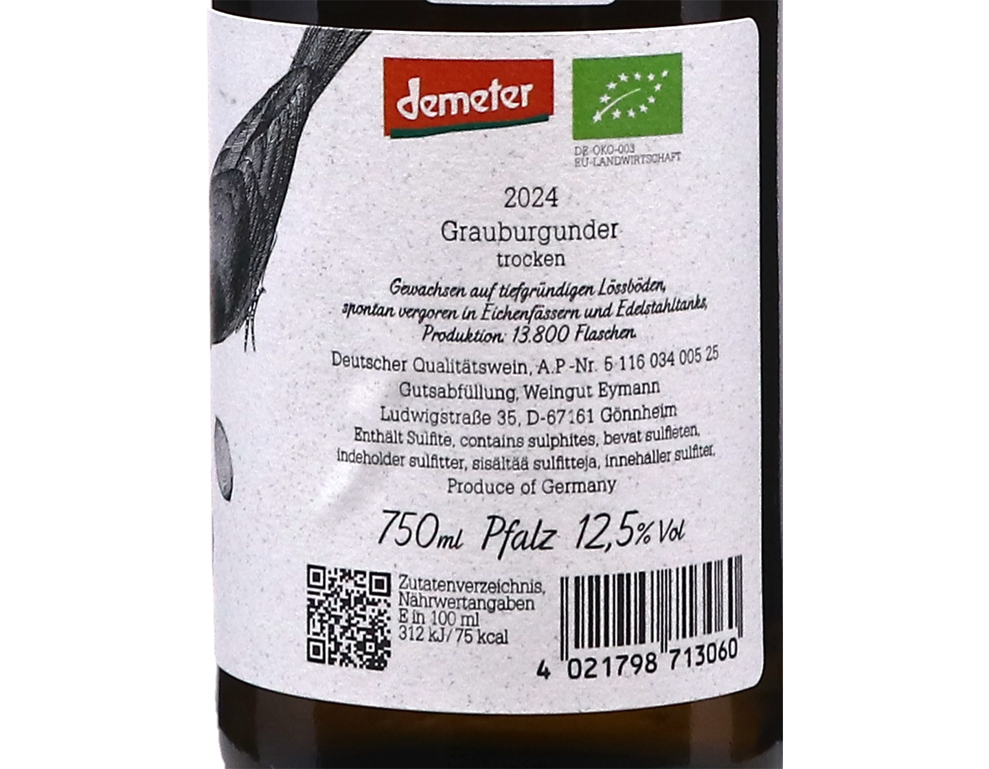 Vom Loss Grauburgunder Weingut Eymann 2024