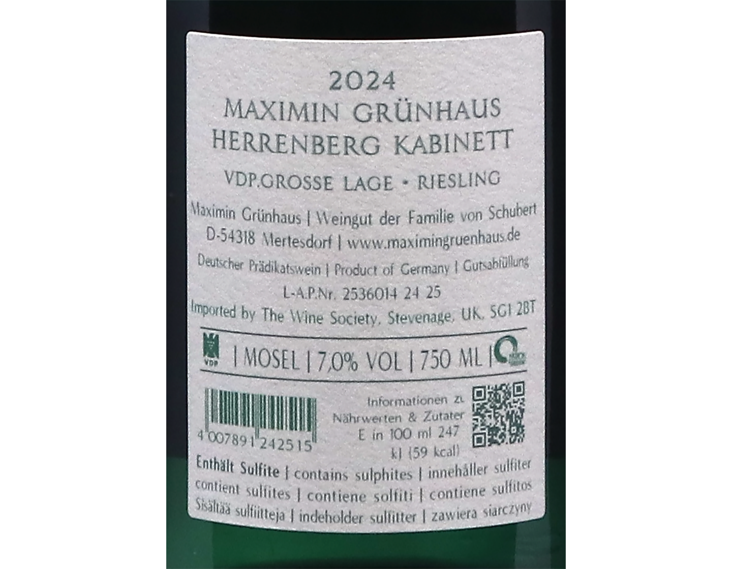 Maximin Grunhaus Herrenberg Riesling Kabinett 2024