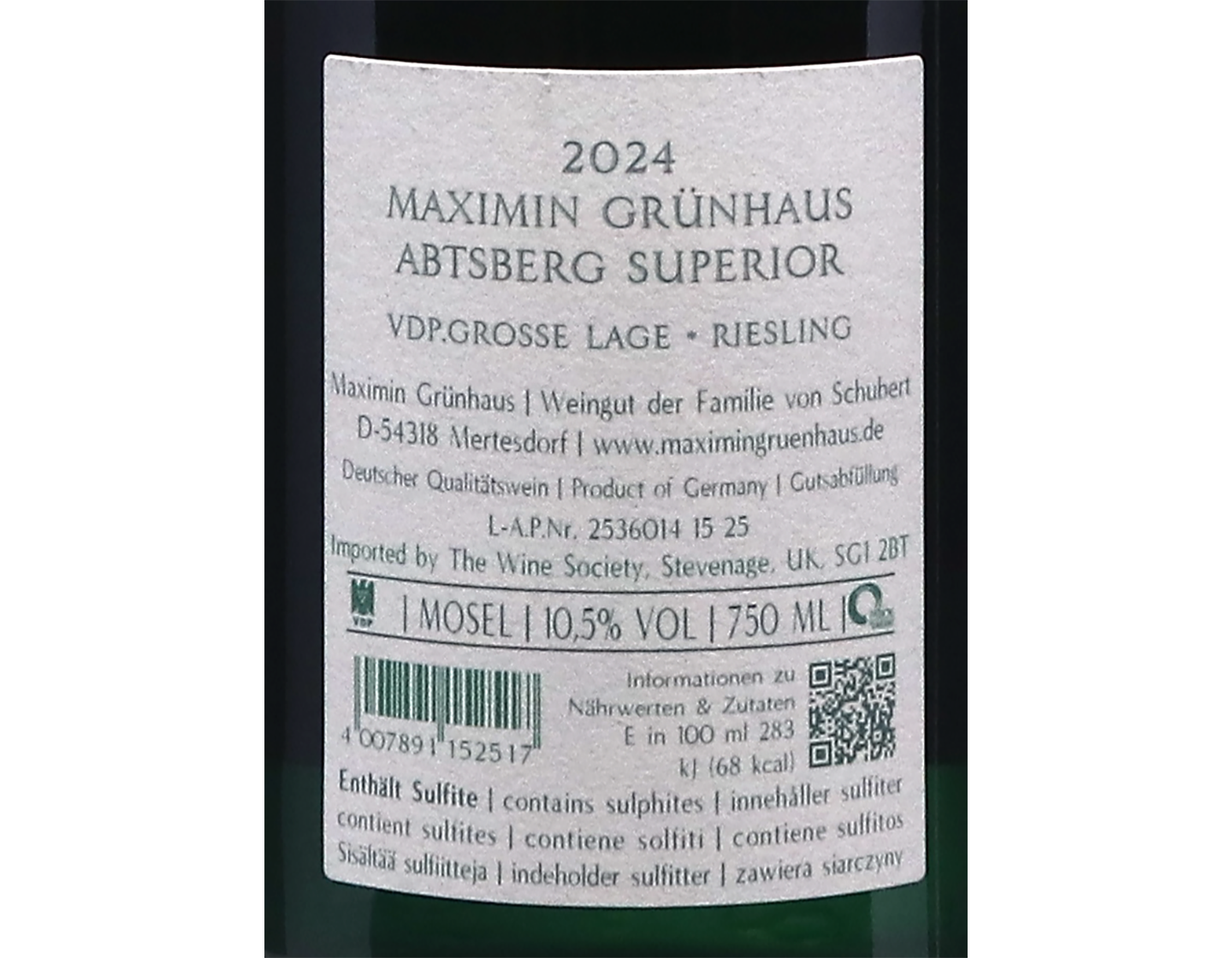 Maximin Grunhaus Abtsberg Riesling Superior 2024