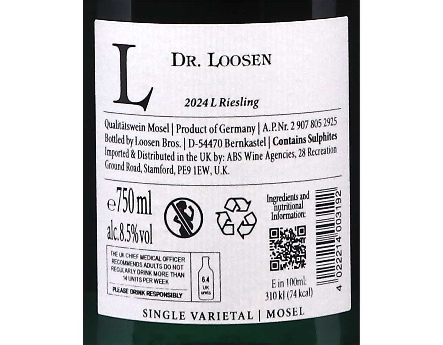 L Riesling Mosel Dr Loosen 2024