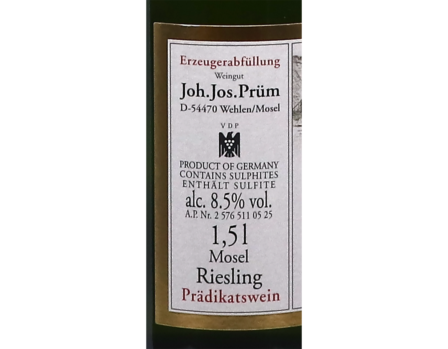 Magnum of Wehlener Sonnenuhr Riesling Kabinett Joh Jos Prum 2024
