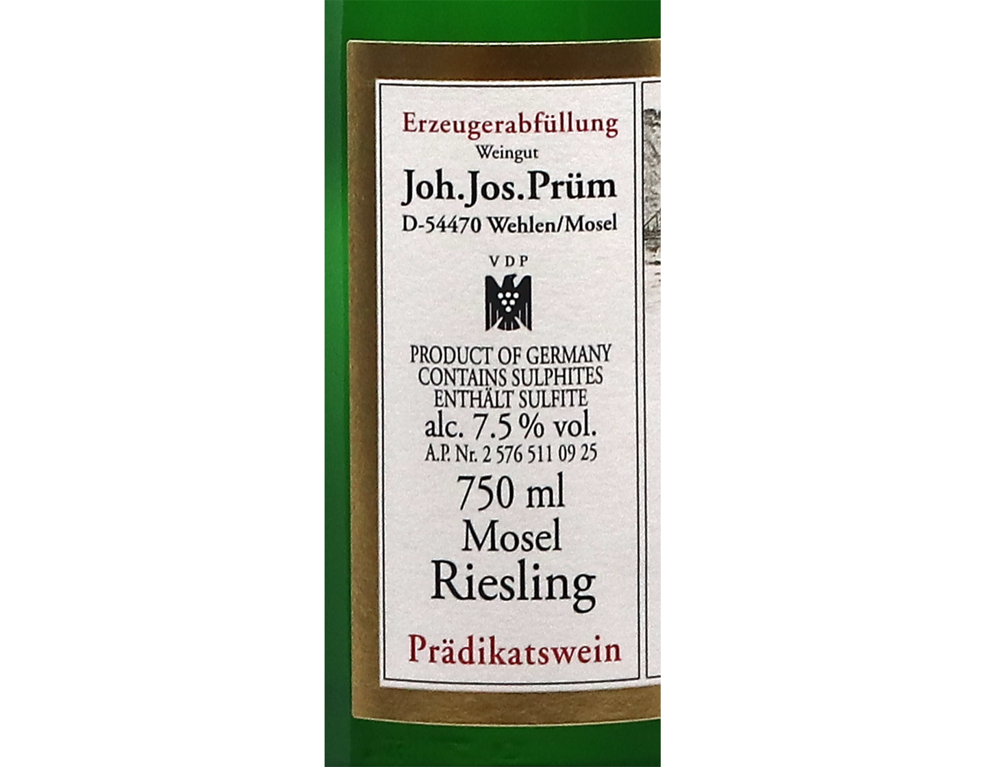 Zeltinger Sonnenuhr Riesling Spatlese Joh Jos Prum 2024