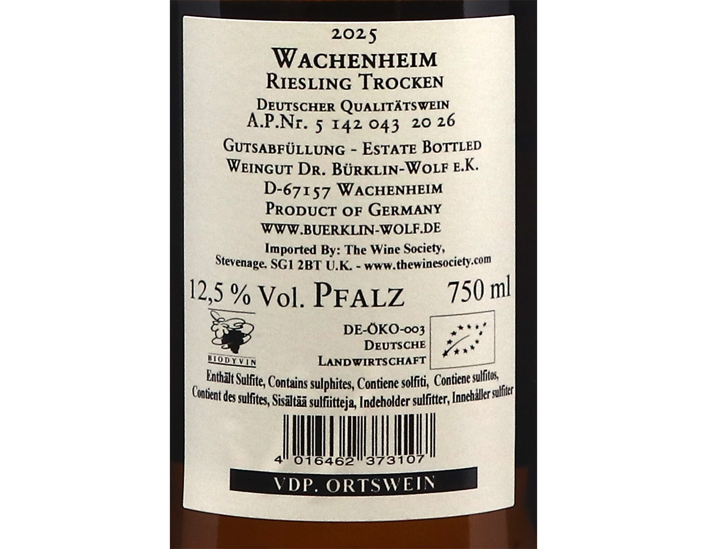 Wachenheimer Riesling, Bürklin-Wolf 2025