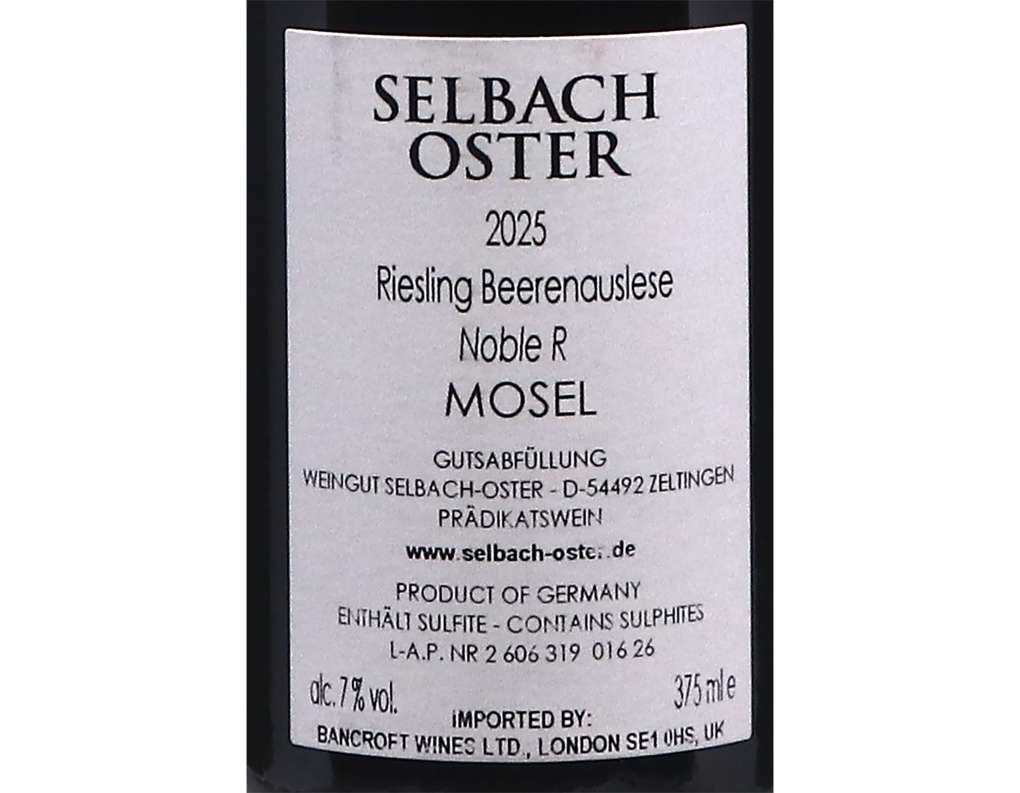 Selbach Oster Noble R Beerenauslese