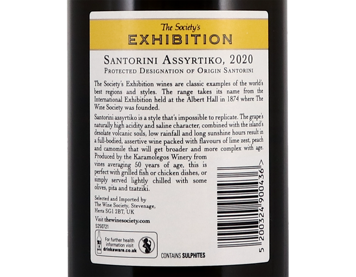 The Society's Exhibition Santorini Assyrtiko 2020