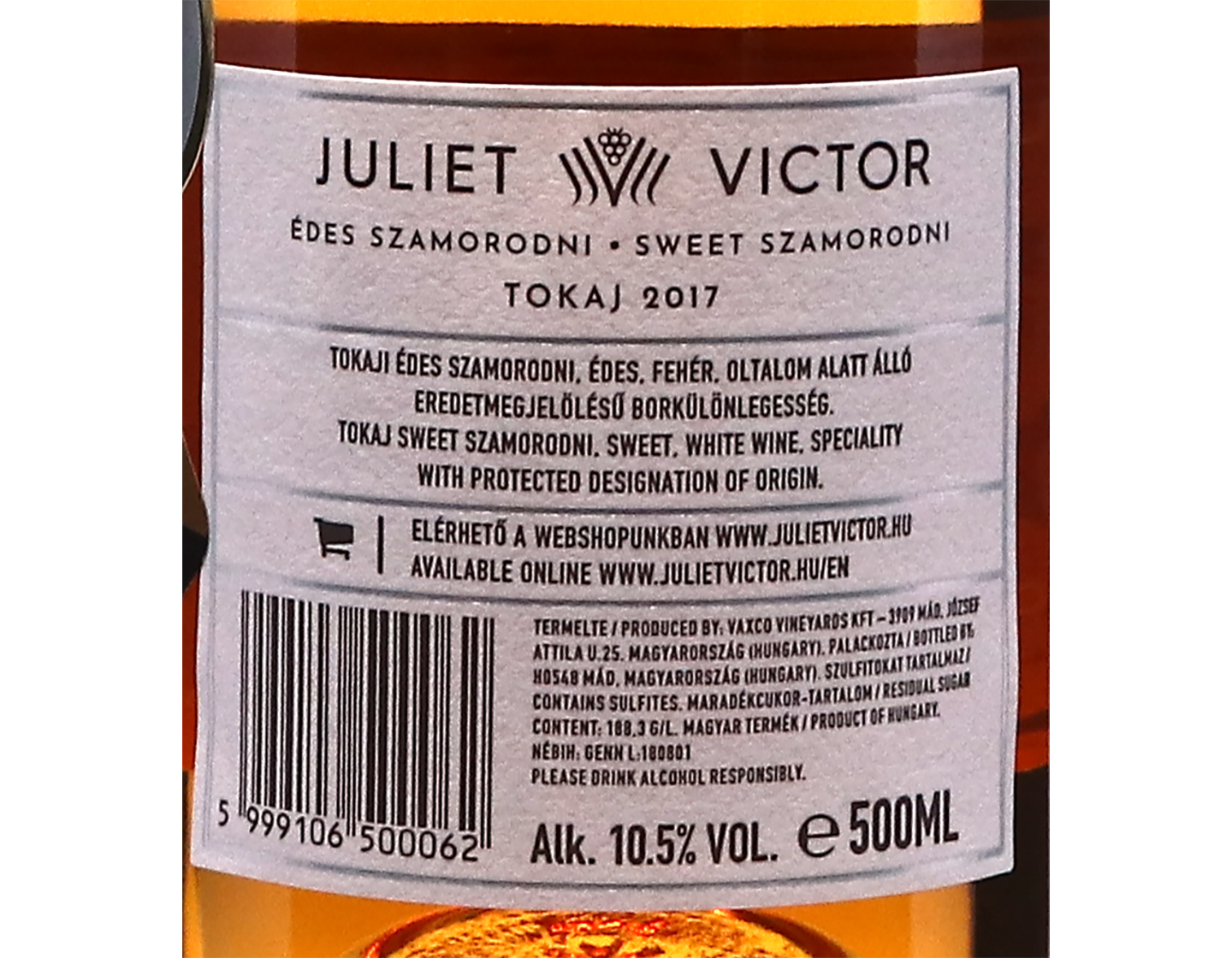 Sweet Tokaji Szamorodni Juliet Victor 2017