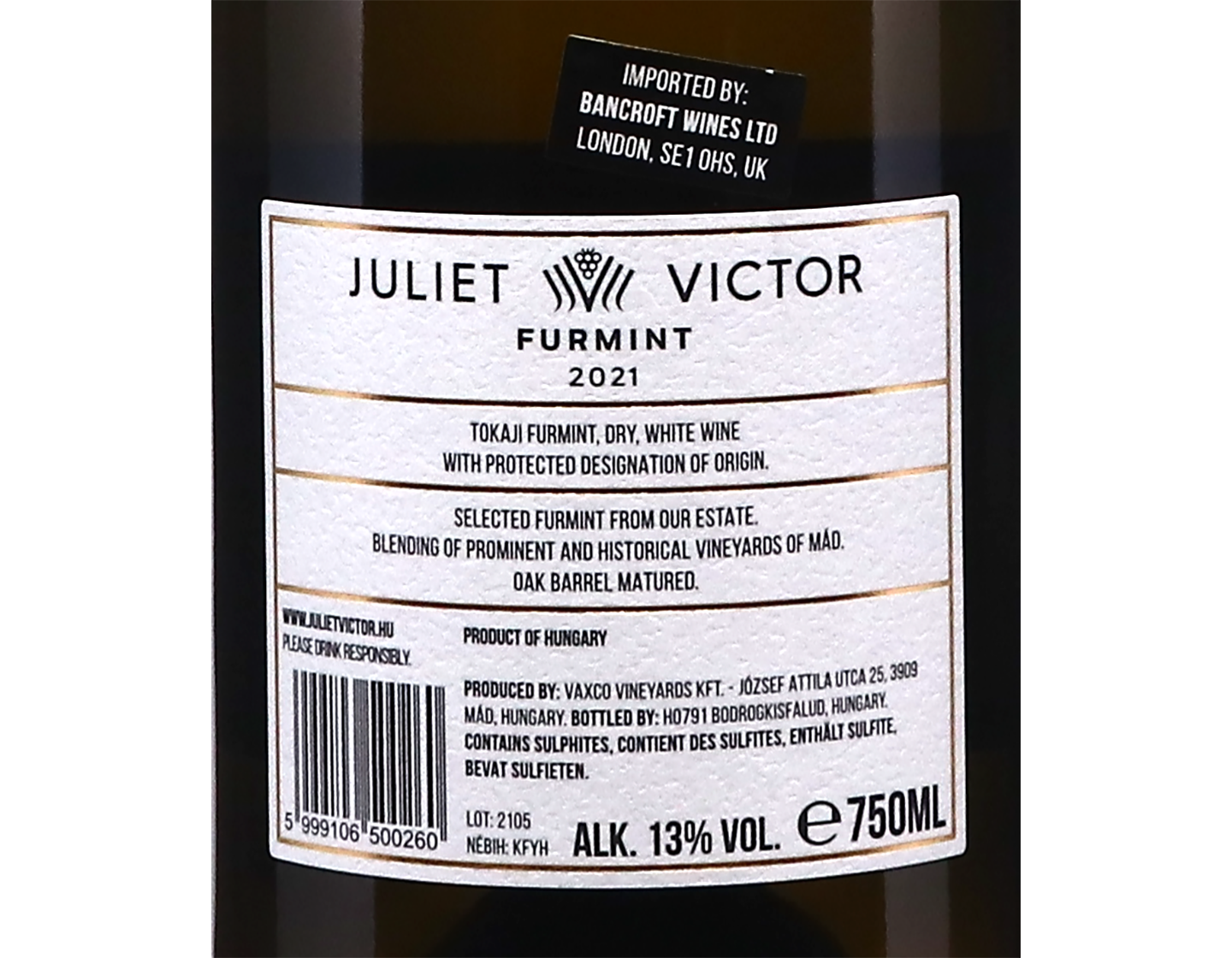 Estate Furmint Juliet Victor 2021