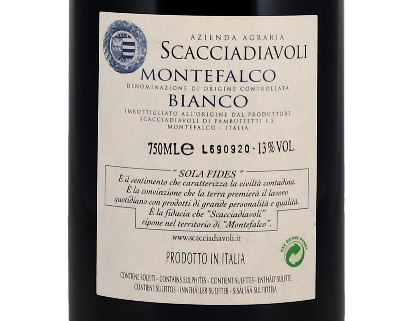 Montefalco Bianco, Scacciadiavoli 2019