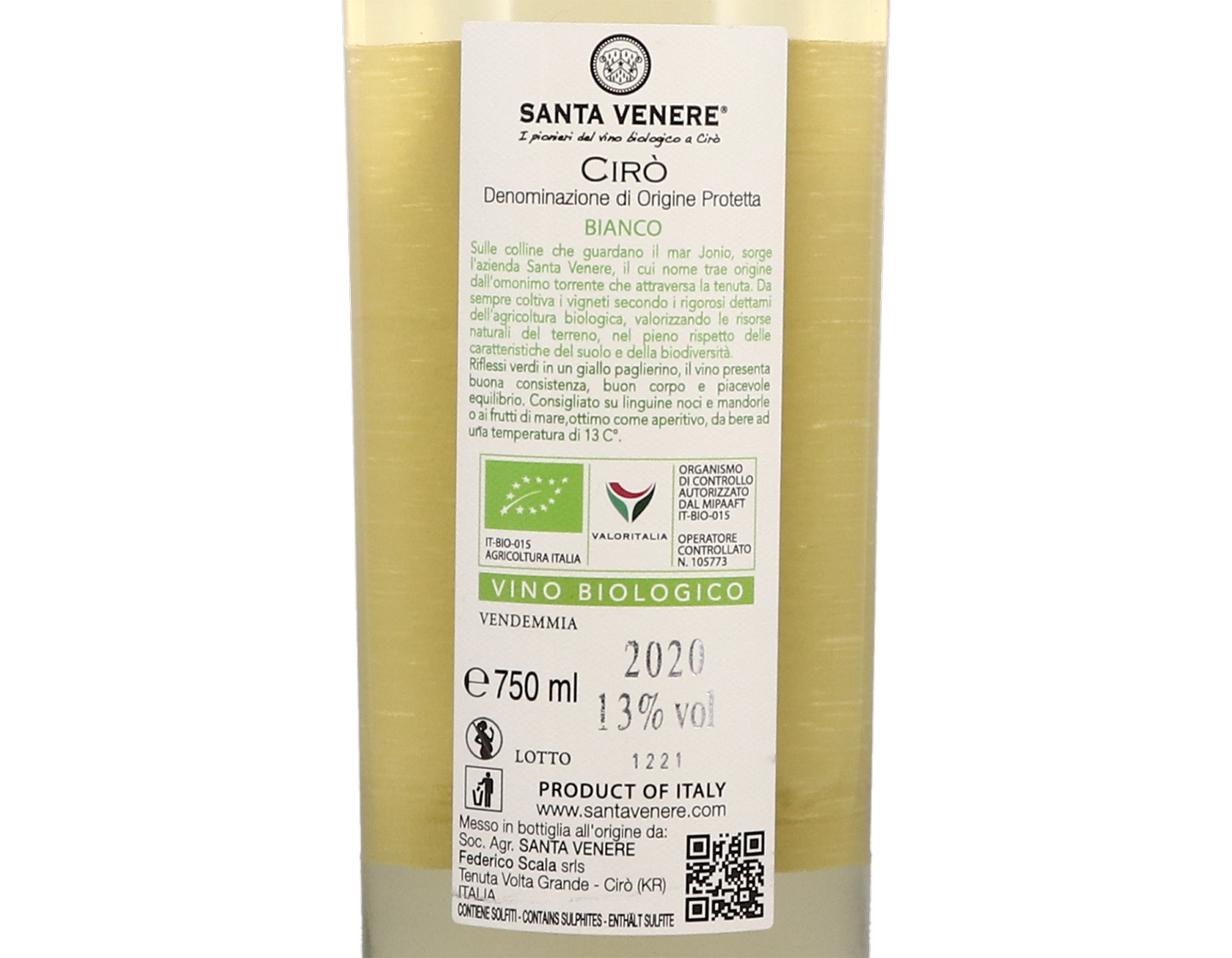 Ciro Calabria Greco Santa Venere 2020 ORGANIC