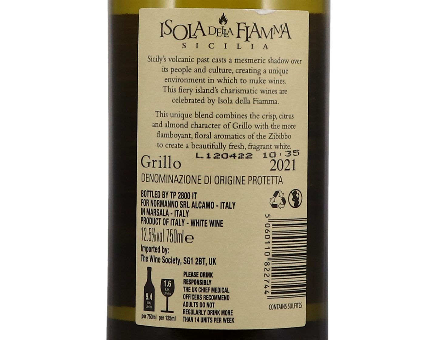 Grillo Sicilia Isola della Fiamma Cantine Rallo 2021