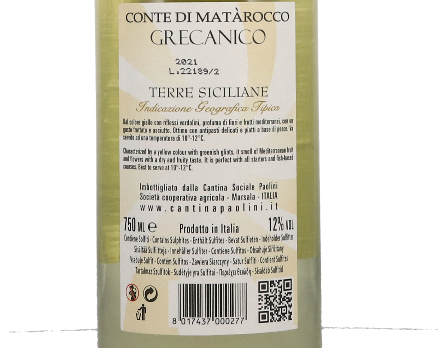 Grecanico, Conte di Matàrocco Terre Siciliane 2021