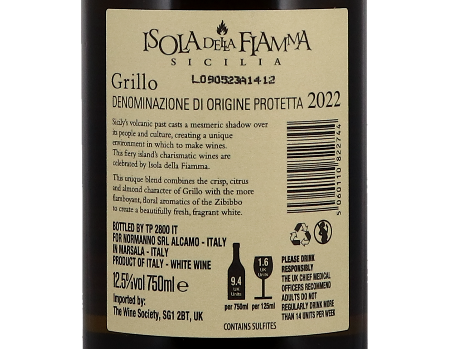 Grillo Sicilia Isola della Fiamma Cantine Rallo 2022