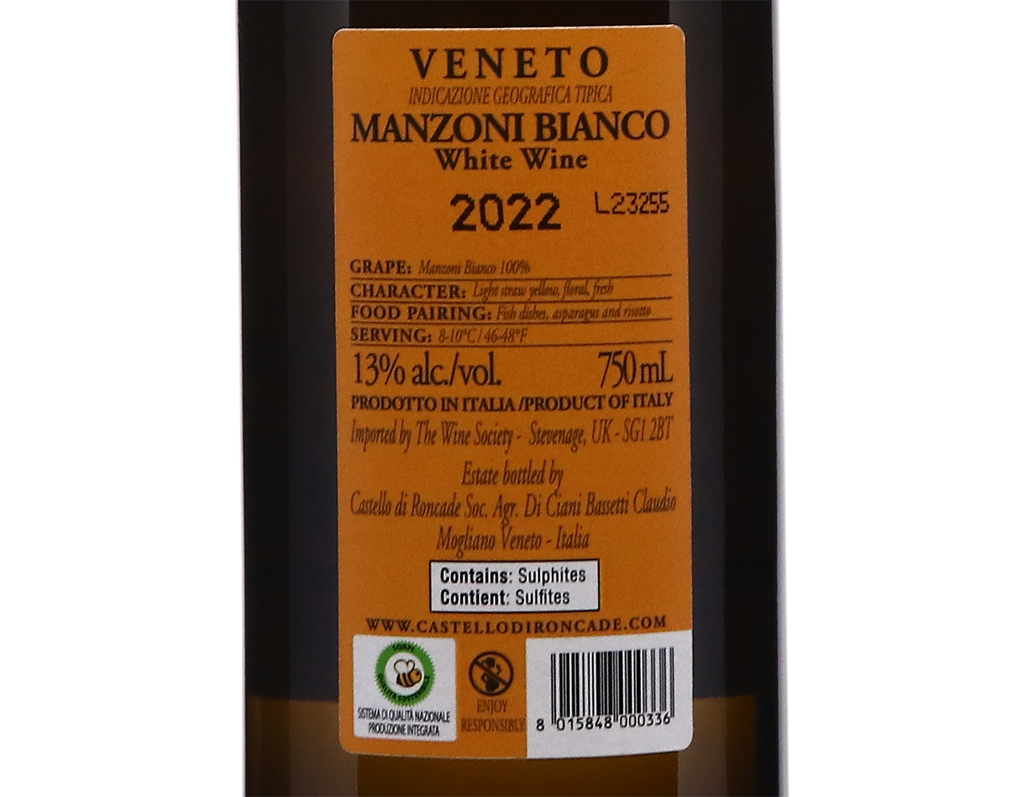 Manzoni Bianco Castello di Roncade 2022