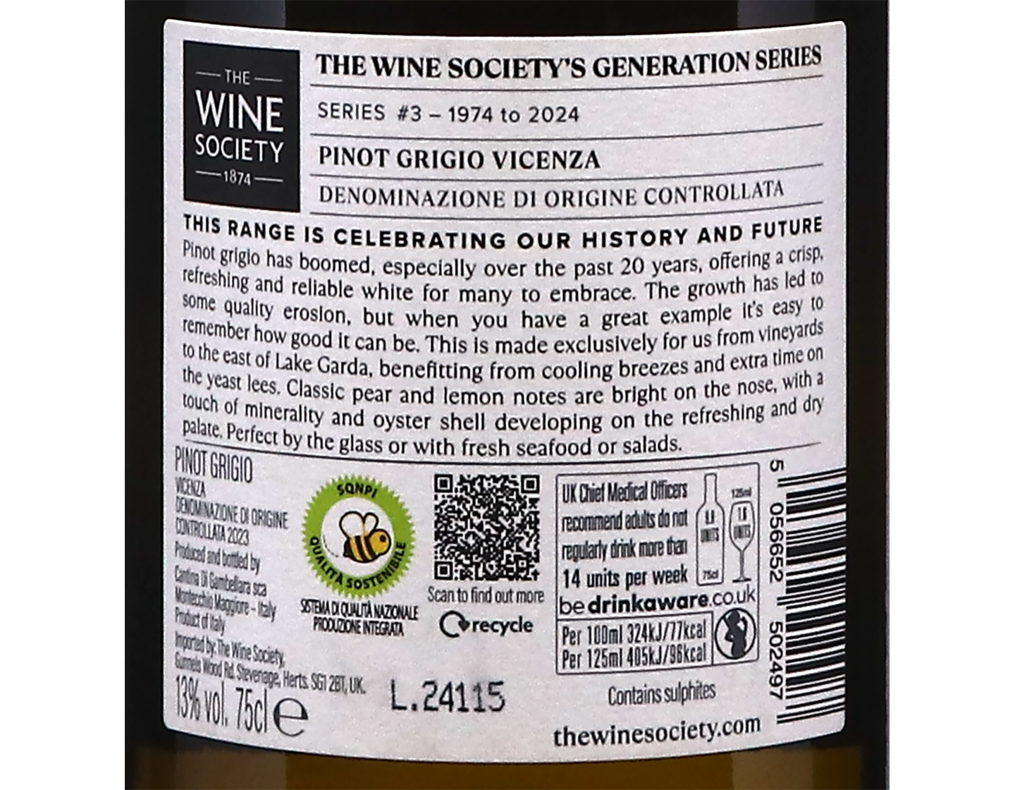 The Societys 150th Anniversary Generation Series Pinot Grigio 2023