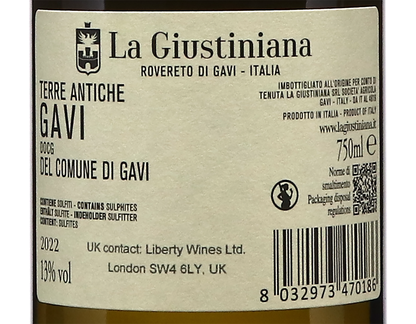 Gavi di Gavi Terre Antiche La Giustiniana 2022