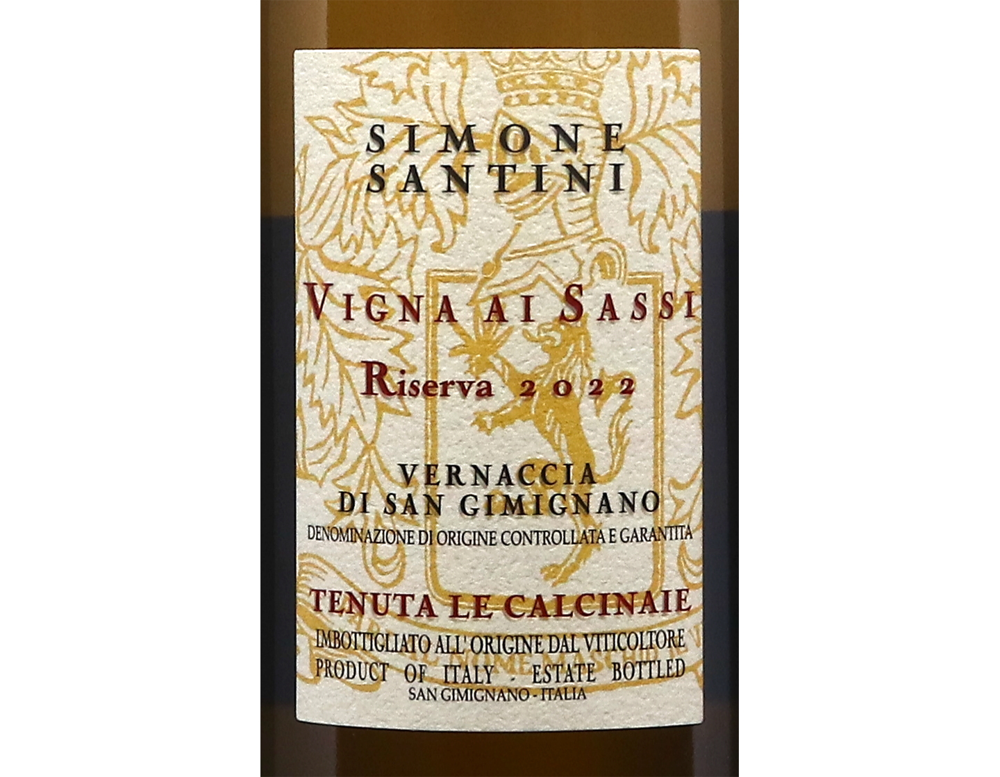 Vernaccia di San Gimignano Vigna ai Sassi Riserva Simone Santini 2022 ORGANIC