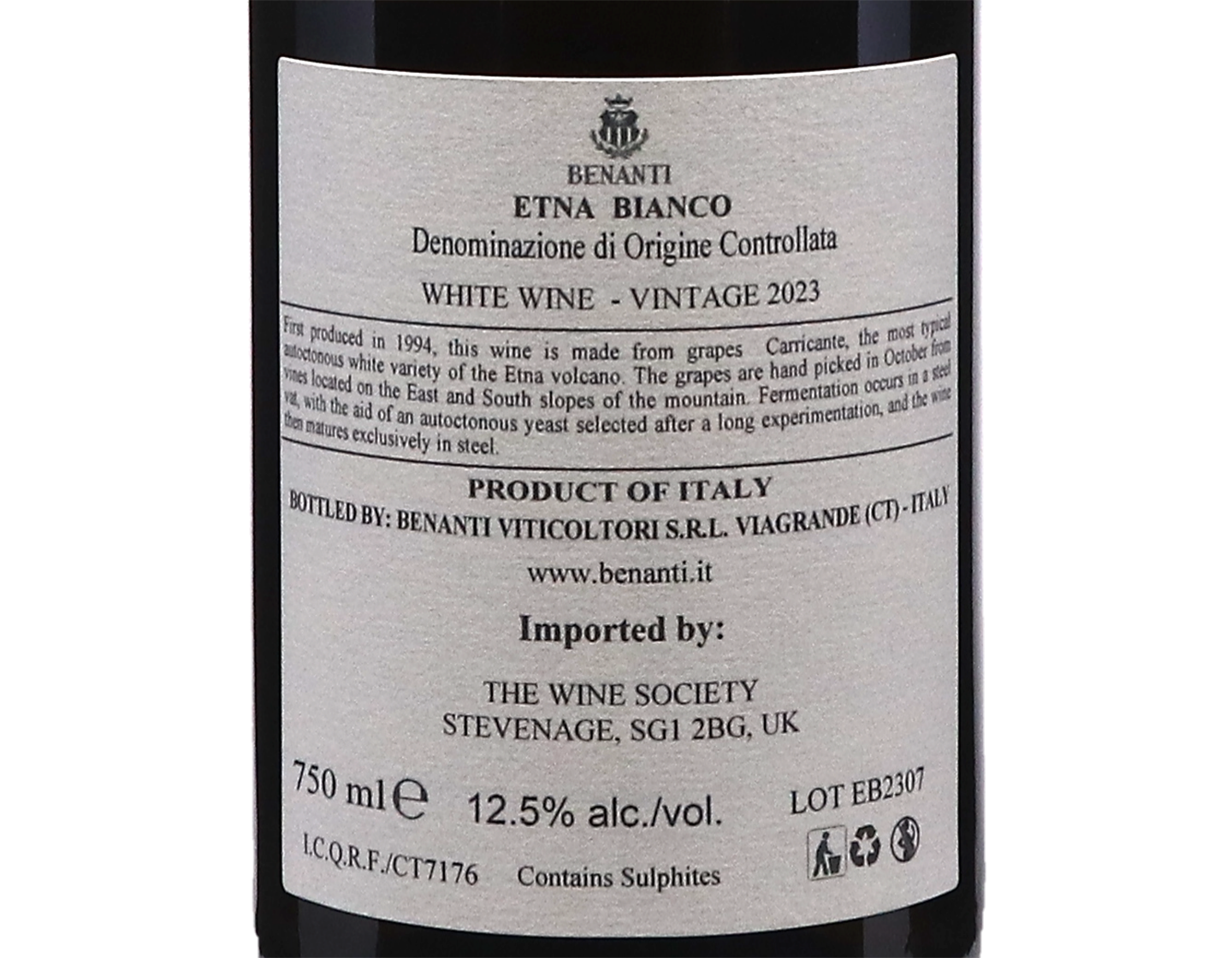 Benanti Etna Bianco 2023