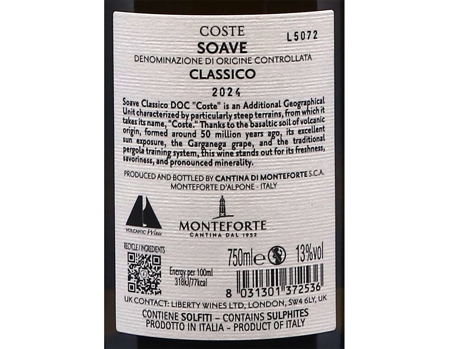 Soave Classico Coste Cantina di Monteforte 2024