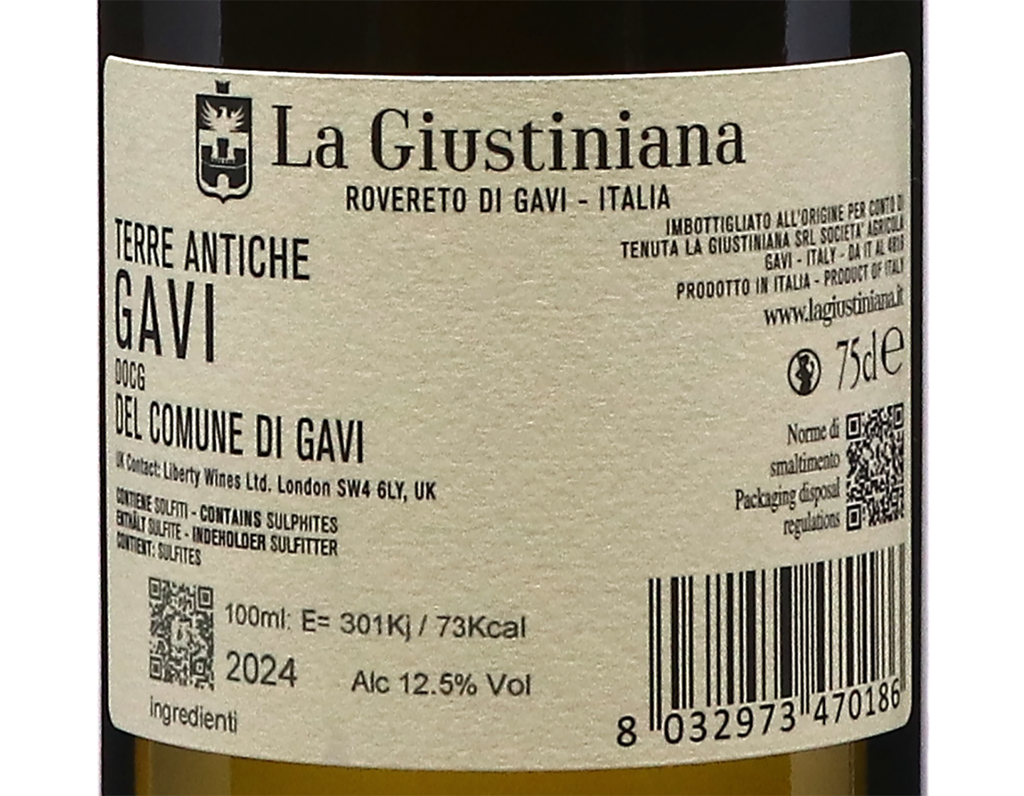 Gavi di Gavi Terre Antiche La Giustiniana 2024
