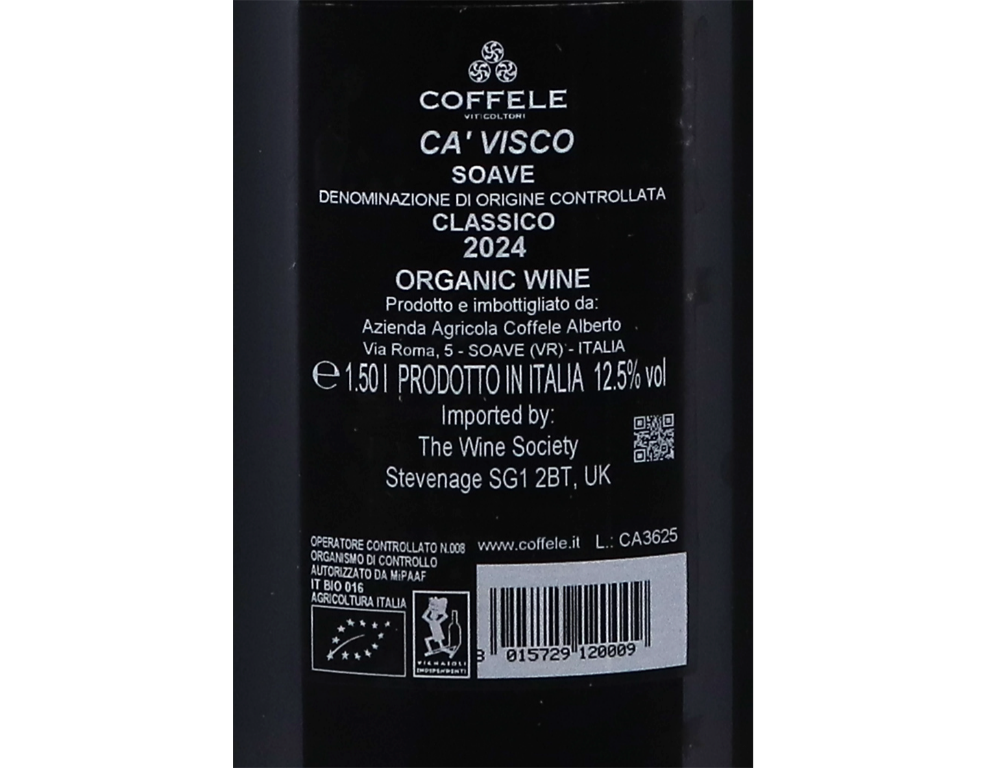 Magnum of Soave Classico Ca Visco Coffele 2024 ORGANIC