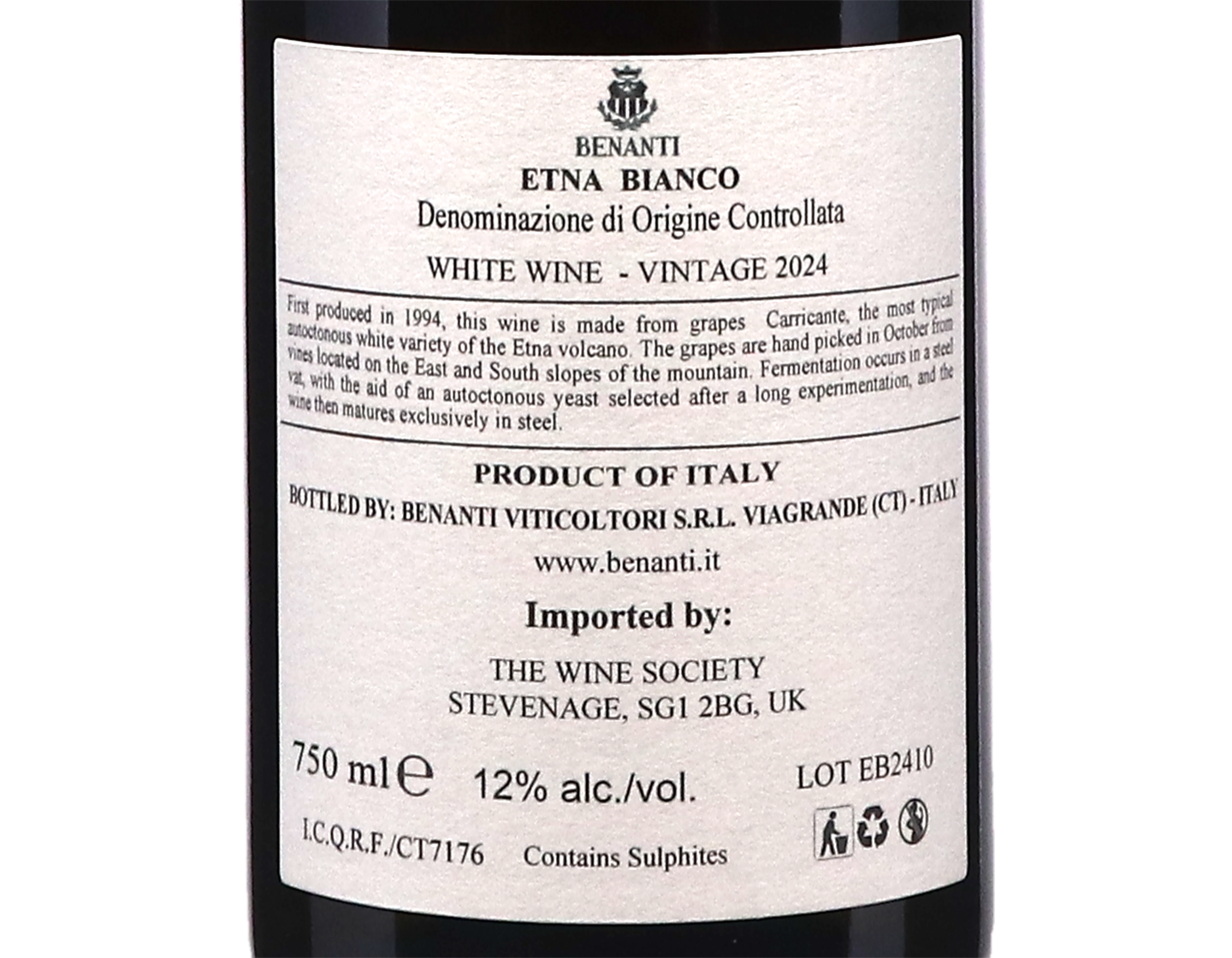 Benanti Etna Bianco 2024