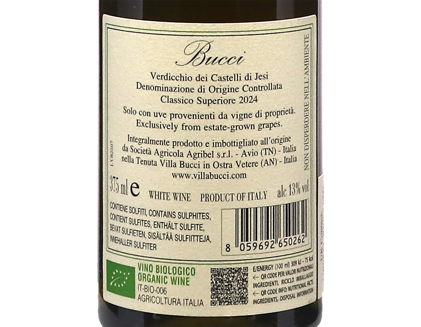 Half bottle of Verdicchio Classico Superiore, Villa Bucci 2024