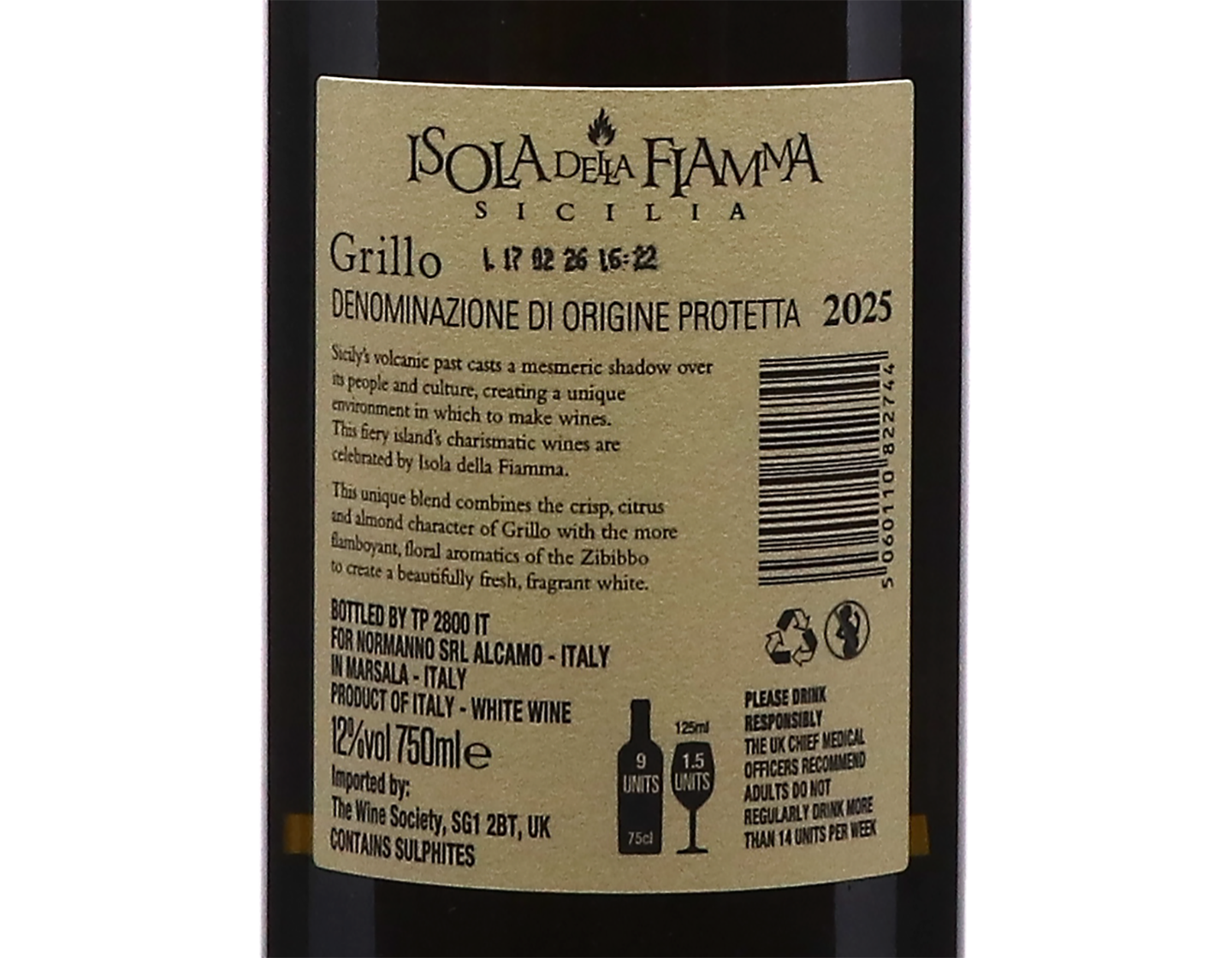 Isola della Fiamma Grillo Sicilia,Cantine Rallo 2025